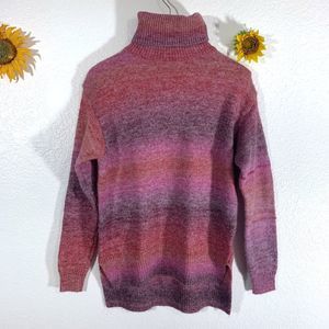 Allie Rose Ombré Turtle Neck Sweater Size Large Women’s
